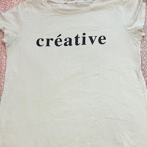 Créative Cream Short Sleeve Women's Tee